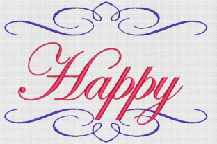 Happy: Edwardian Script Embroidery Review
