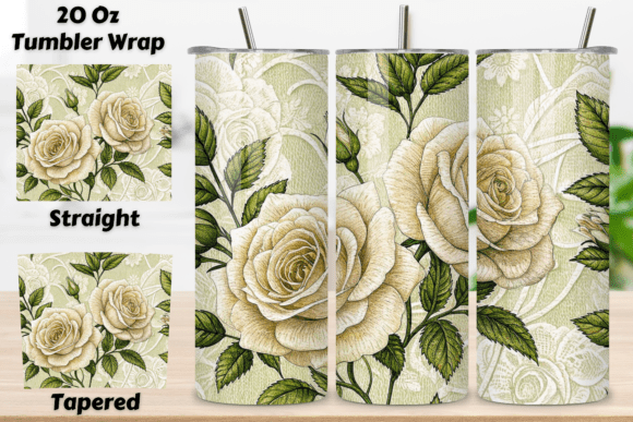 Lace Embroidery Rose Seamless Tumbler Review