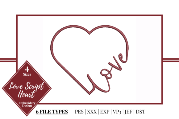 Love Script Heart Embroidery Review