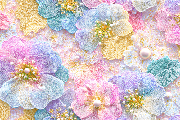 Luxury Pastel Embroidery Flowers Review