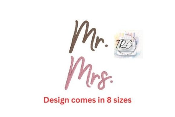 Mr Mrs Script Embroidery Design Review