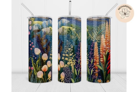 Review: 20oz 3D Pink Flower Embroidery Tumbler1