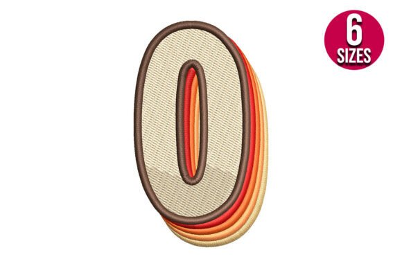 Review: Retro Number Zero Embroidery Design