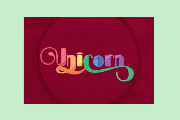 Unicorn Lettering Script Embroidery Review